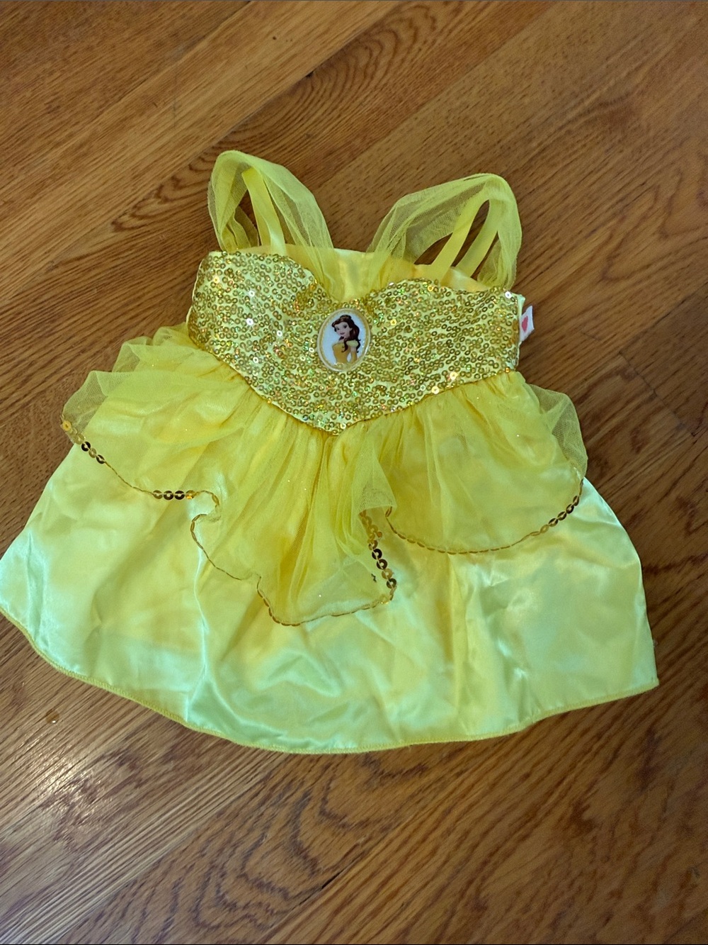 Build-A-Bear Disney Princess Belle Bright Yellow Sequin Princess Dress